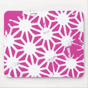Fuchsisches geometrisches Muster Mousepad