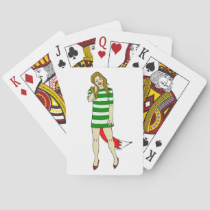 füchsisches Mädchen Spielkarten