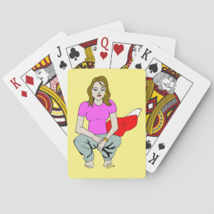 füchsisches Mädchen Spielkarten