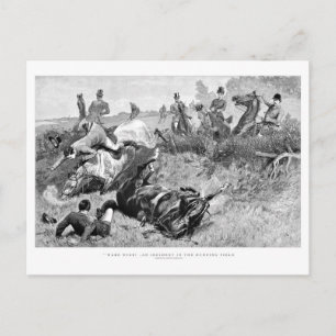 Fuchsjagd in Großbritannien 1890 Postkarte