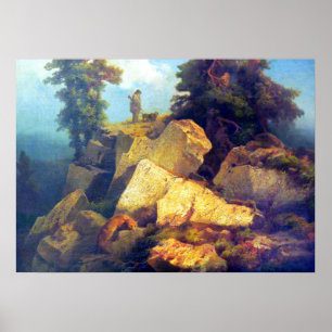 Fuchsjagd Josef Navrátil  Nach 1850 Poster