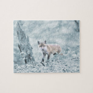 Fuchsjunges im Schnee Puzzle
