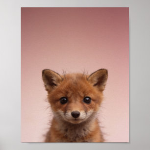 Fuchsjunges-Nursery-Druck – Wald-Wandkunst Poster