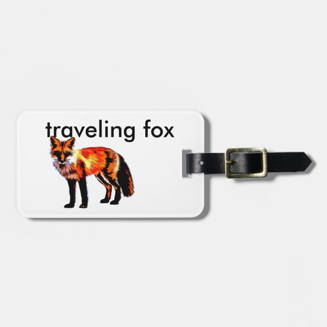 Fuchskunst Gepäckanhänger zur Personalisierung (Vorderseite horizontal)