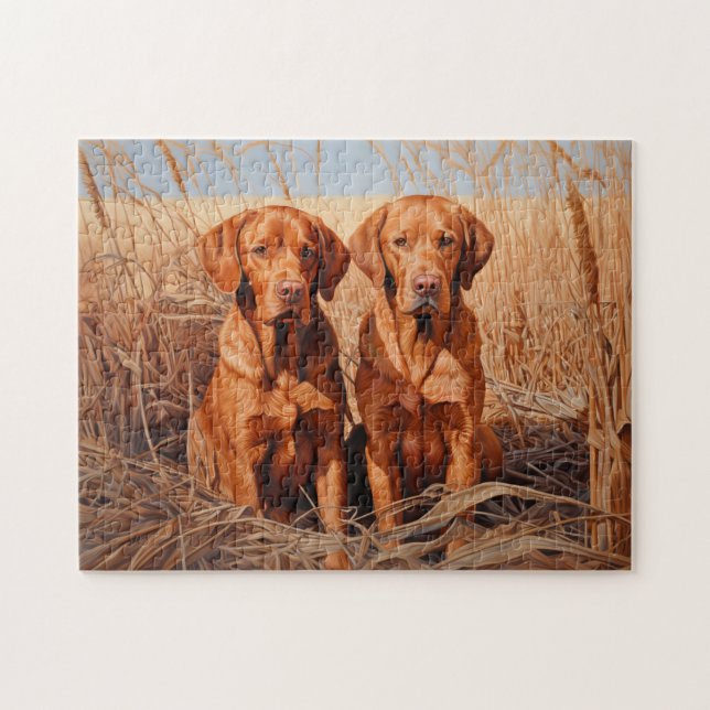 Fuchsrote Labrador Retriever Puzzle (Horizontal)