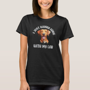 Fuchsroter Lab Mom Dad Hängt mit meinem Lab Labrad T-Shirt