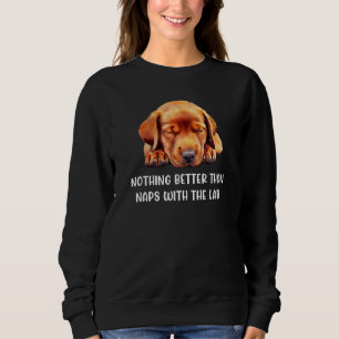 Fuchsroter Lab Mom Dad Labrador Retriever schläft_ Sweatshirt