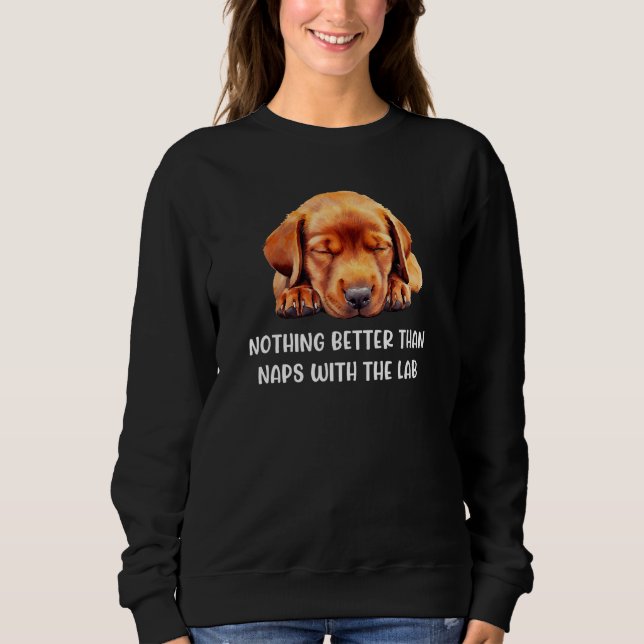 Fuchsroter Lab Mom Dad Labrador Retriever schläft_ Sweatshirt (Vorderseite)