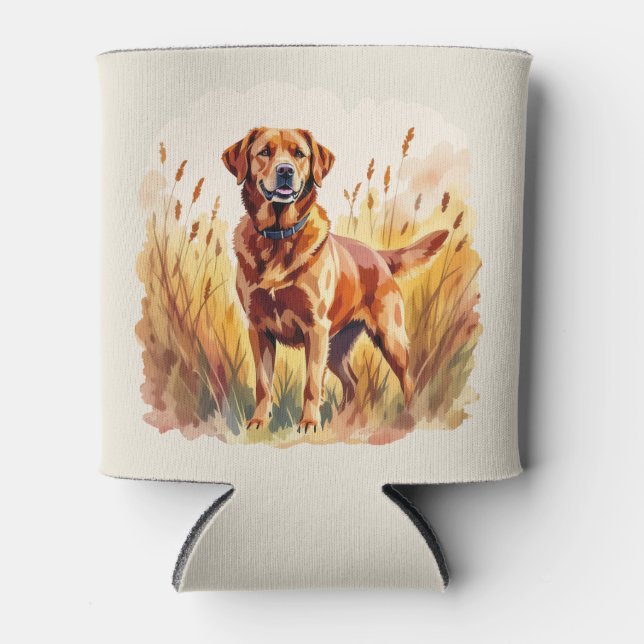 Fuchsroter Labrador Retriever Hund Dosenkühler (Vorderseite)