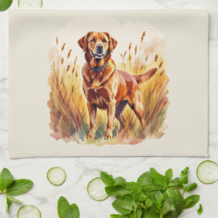 Fuchsroter Labrador Retriever Hund Geschirrtuch