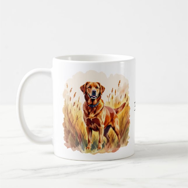 Fuchsroter Labrador Retriever Hund Kaffeetasse (Links)