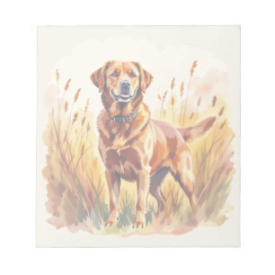 Fuchsroter Labrador Retriever Hund Notizblock