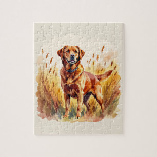 Fuchsroter Labrador Retriever Hund Puzzle