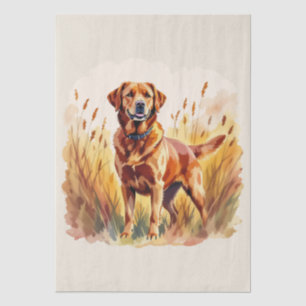 Fuchsroter Labrador Retriever Hund Seidenpapier
