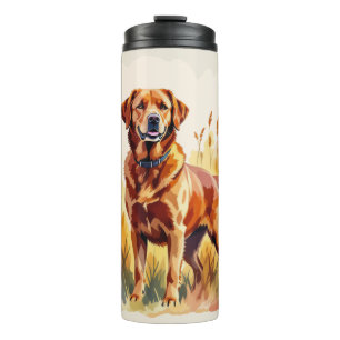 Fuchsroter Labrador Retriever Hund Thermosbecher