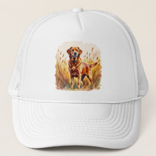 Fuchsroter Labrador Retriever Hund Truckerkappe