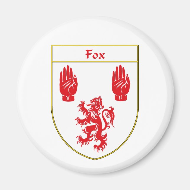 Fuchsüberzug von Waffen/Familienwappen Magnet (Vorne)