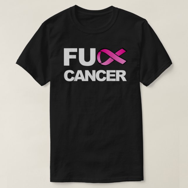 Fuck-Cancer-Tshirt-for-Breast-Cancer-Awareness-Cl T-Shirt (Design vorne)