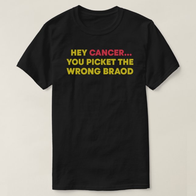 Fuck-Cancer-Tshirt-for-Breast-Cancer-Awareness- Pe T-Shirt (Design vorne)