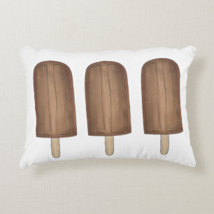 Fudge Brown Ice Creme Pop Fudgesicles Popsicles Zierkissen