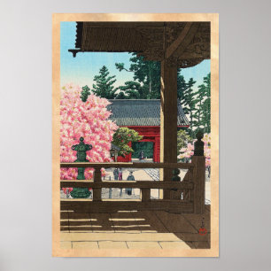 Fudô Temple in Meguro, Tokyo Hasui Kawase art Poster