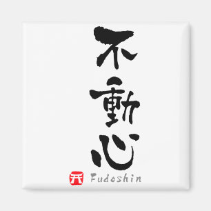 Fudoshin Kanji Budo Begriffe T-Shirt  Magnet