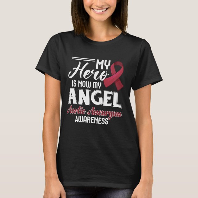 FuE Aorysma Gift Burgundy Awareness Ribbon T-Shirt (Vorderseite)