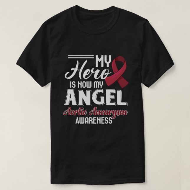 FuE Aorysma Gift Burgundy Awareness Ribbon T-Shirt (Design vorne)