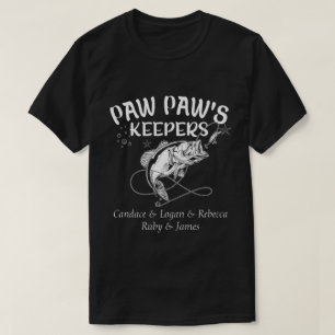 FuE Personalisiert Pawpaw's Keepers Fishing-Shirt T-Shirt