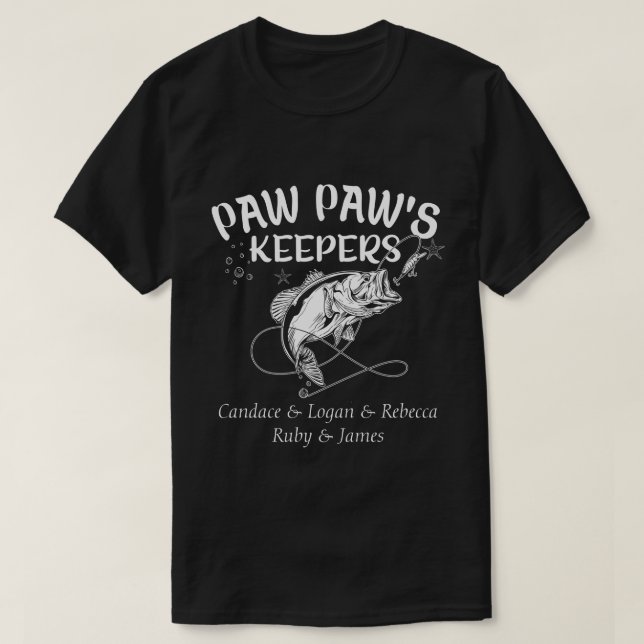 FuE Personalisiert Pawpaw's Keepers Fishing-Shirt  T-Shirt (Design vorne)