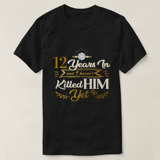 FuE Personalisiertes Jahrestag, Hochzeitstag T-Shirt (Design vorne)