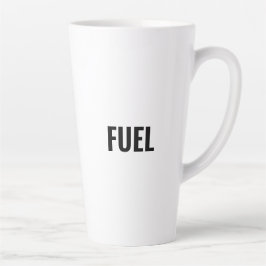 Fuel schwarze Buchstaben weiß minimalistisch cool Milchtasse