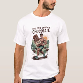 Fuel Your Gains with Chocolate T-Shirt Funny Vegan