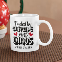 Fueled by Caffeine and Chaos Funny Coffee Lovers