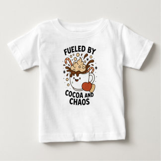 Fueled by Cocoa and Chaos – Cute Christmas Baby T-shirt