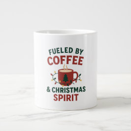 Fueled by Coffee & Christmas Spirit Mug Jumbo-Tasse