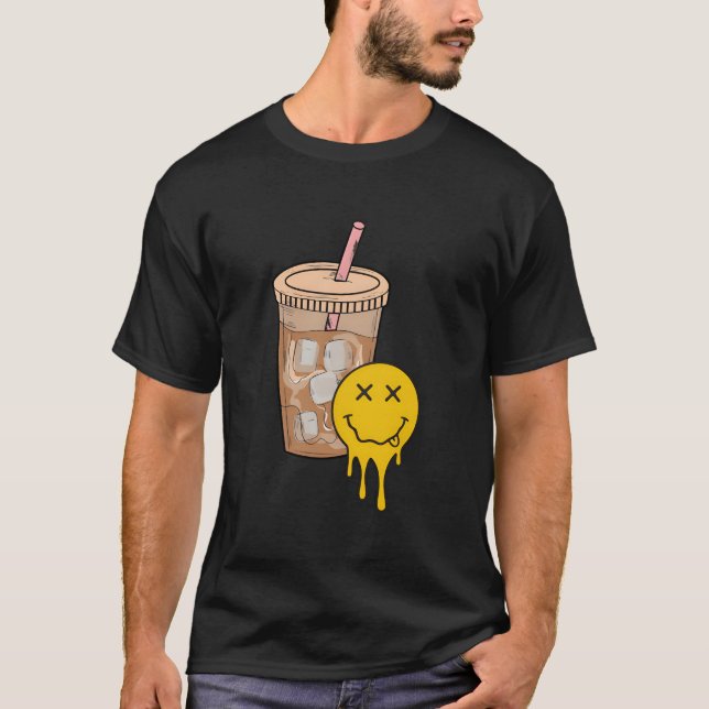 Fueled By Iced Coffee And Anxiety Tal Health Both T-Shirt (Vorderseite)