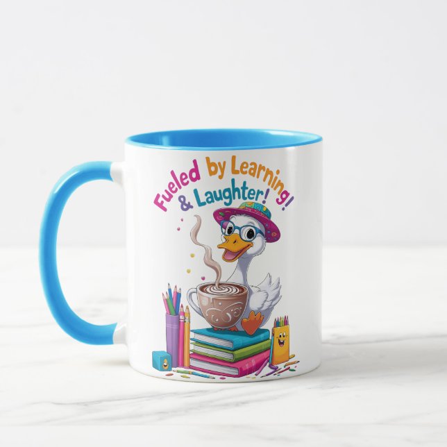 Fueled by Learning Goose Mug – Back to School Fun Tasse (Links)