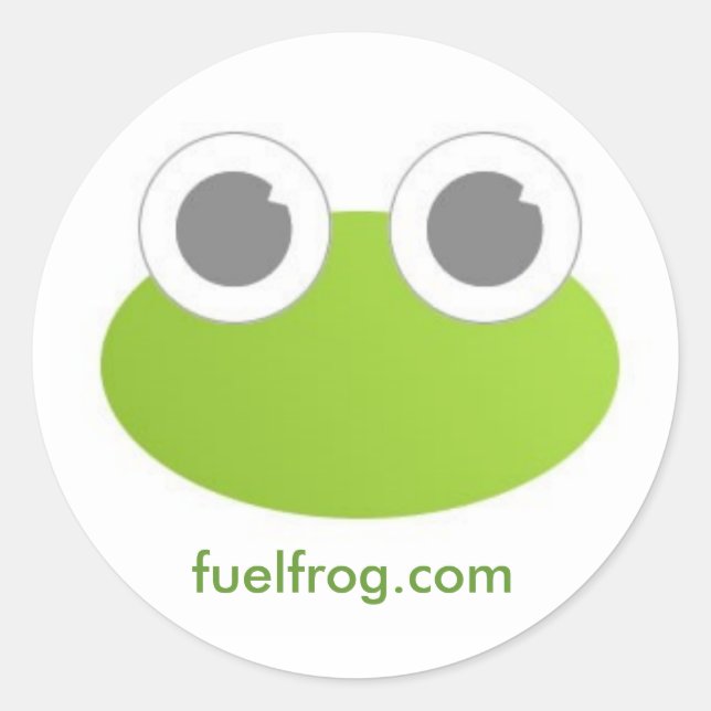FuelFrog Round-Aufkleber Runder Aufkleber (Vorderseite)