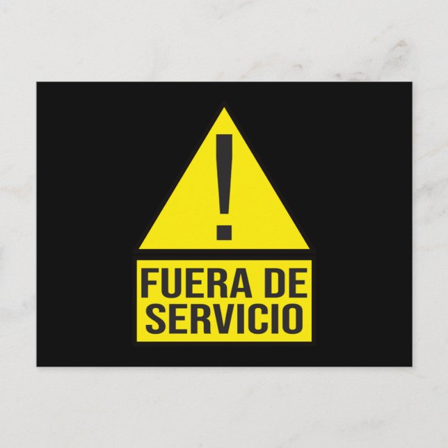 Fuera de Servicio Postkarte (Vorderseite)