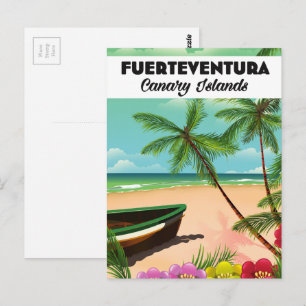 Fuerteventura Kanarische Inseln Urlaubspostkarte. Postkarte