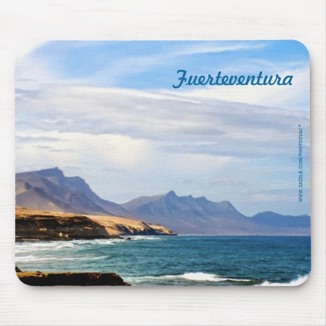 Fuerteventura Ozeanküste Reise Kunst Mousepad (Vorne)