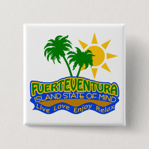 Fuerteventura-Staat des Sinnesknopfes Button