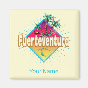 Fuerteventura Surfer Kanarische Inseln Vintage Magnet