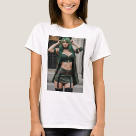 Fuerza y Estilo: Cosplay Militar Verde T-Shirt
