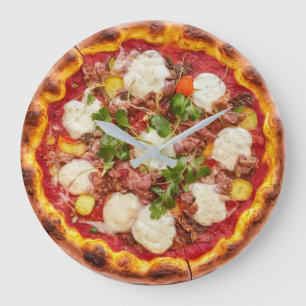 Fugazza Pizza Große Wanduhr