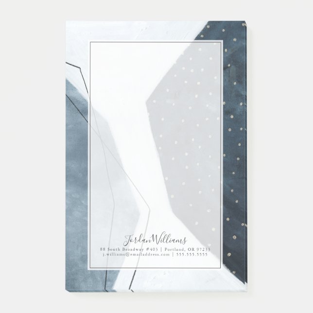 Füge Deinen Namen hinzu | Angrenzende Abstraktion Post-it Klebezettel (Vorderseite)