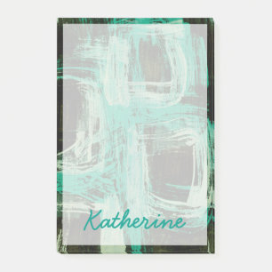 Füge Deinen Namen hinzu   Aquamarine Windows I Post-it Klebezettel