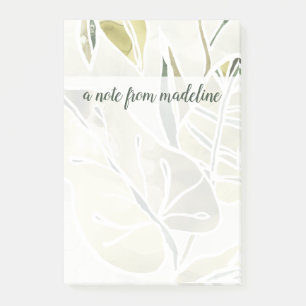 Füge Deinen Namen hinzu   Batik-Blätter Post-it Klebezettel