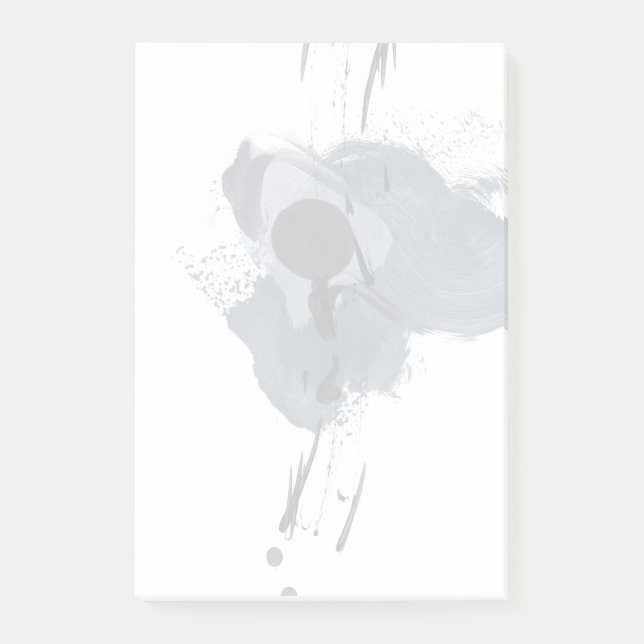 Füge Deinen Namen hinzu | Blauer Splash II | Blau Post-it Klebezettel (Vorderseite)